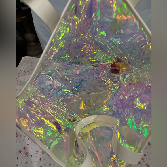 Holographic Iridescent Kate Spade Vinyl Tote 💕🐇Free Shipping! 😘💌 - Picture 9 of 9